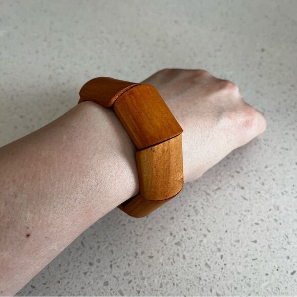 Bohemian Style Elastic Wooden Bracelet, Retro And Minimalist Design - Picture 4 of 10